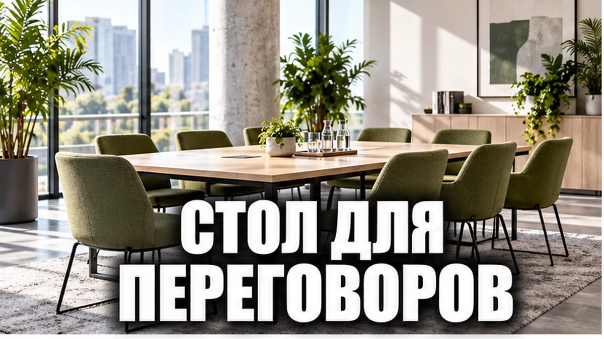Общий стол для переговоров с несколькими стульями в светлом офисе