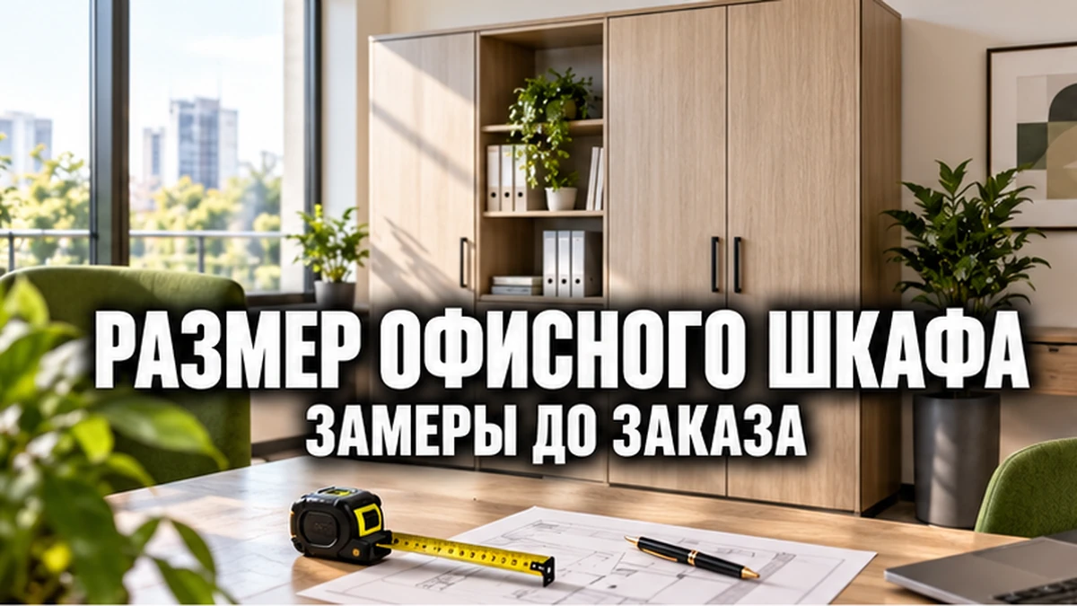 Офисный шкаф и план замеров помещения перед индивидуальным заказом